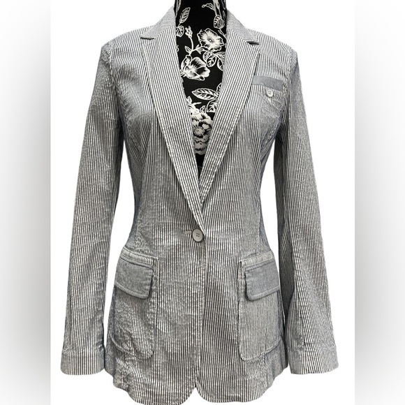 BANANA REPUBLIC pinstripe Spring blazer - Picture 1 of 13